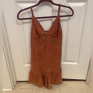 Orange flower romper